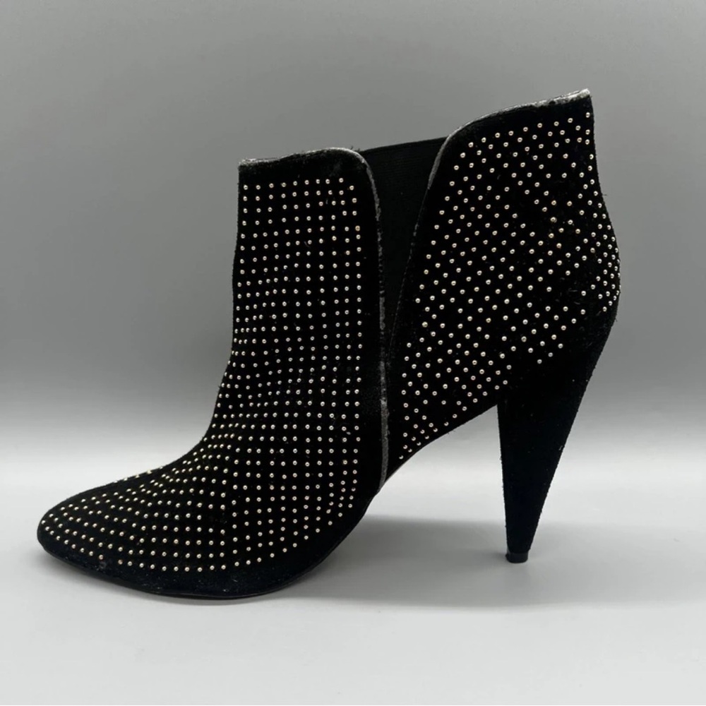 Chic Black Studded Ankle Booties